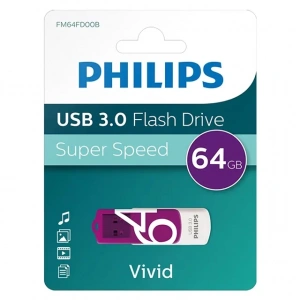Hubrendy SH Philips Vivid Fm64fd00b/00 64gb Usb 3.0 Flash Bellek