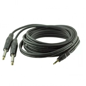 Hubrendy SH Powermaster 3.5 Mm Stereo E-2x6.3mm Mono Erkek Kablo 3 Metre