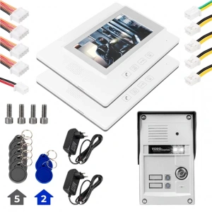 Hubrendy SH Powermaster 37t2 2 Daire 7 Nfc Destekli Görüntülü Kapı Zili Interkom Akıllı Ev Güvenliği Sistemi