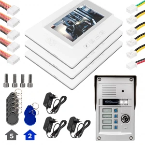 Hubrendy SH Powermaster 37t4 2 Daire 7 Nfc Destekli Görüntülü Diafon Kapı Zili Interkom Akıllı Ev Güvenliği Sistemi