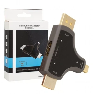Hubrendy SH Powermaster Mini Dp+dp+hdmı To Hdmı 4k Çevirici