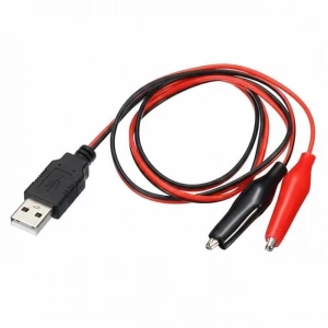 Hubrendy SH Powermaster Pm-28657 Usb Erkek - Küçük Krokodil Uçlu 5v 2a Test Kablosu 60 Cm