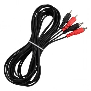 Hubrendy SH Powermaster Pm-428 Siyah 5 Metre 2 Rca + 2 Rca Kablo