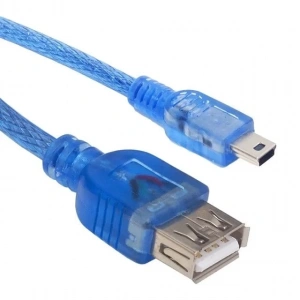Hubrendy SH Powermaster Usb 5 Pin Erkek-usb Dişi 30 Cm Şeffaf İpod Kablosu