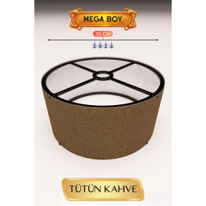 Hubrendy SH Tütün Kahve Lambader Başlığı 35 Cm Mega Boy