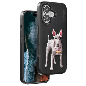 Hubrendy SH Venco Apple İphone 16 Perma Desenli Kapak - Siyah