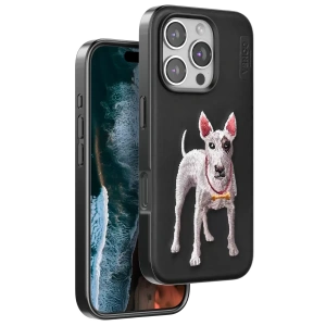 Hubrendy SH Venco Apple İphone 16 Pro Perma Desenli Kapak - Siyah