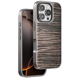 Hubrendy SH Venco Apple İphone 16 Pro Wave Kapak - Kahverengi