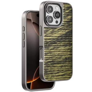 Hubrendy SH Venco Apple İphone 16 Pro Wave Kapak - Koyu Kahve