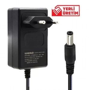 Hubrendy SH Weko 9 Volt - 3 Amper  5.5x2.5 Uçlu Priz Tipi Plastik Kasa Adaptör