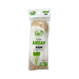 Hubrendy Tedarik 10li Lüks Ahşap Kaşık