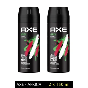 Hubrendy Tedarik 2 Adet Axe Africa Erkek Deodorant Sprey 150 ml