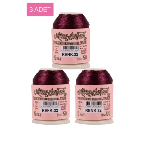 Hubrendy Tedarik 3 Adet Altınbaşak Oya ve Dantel İpi 20 gr - Royaleks - No: 032