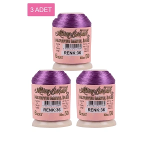 Hubrendy Tedarik 3 Adet Altınbaşak Oya ve Dantel İpi 20 gr - Royaleks - No: 036