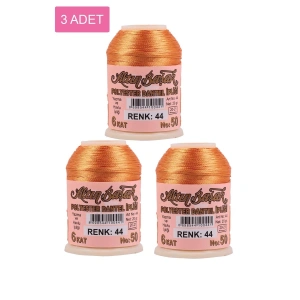 Hubrendy Tedarik 3 Adet Altınbaşak Oya ve Dantel İpi 20 gr - Royaleks - No: 044