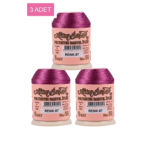 Hubrendy Tedarik 3 Adet Altınbaşak Oya ve Dantel İpi 20 gr - Royaleks - No: 087