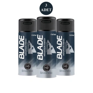 Hubrendy Tedarik 3 Adet Mountain Fresh Erkek Deodorant 150ml Leke Bırakmaz