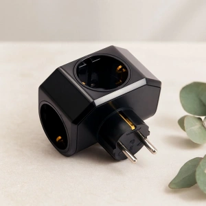 Hubrendy Tedarik 3lü Topraklı Priz 16A 250V Siyah