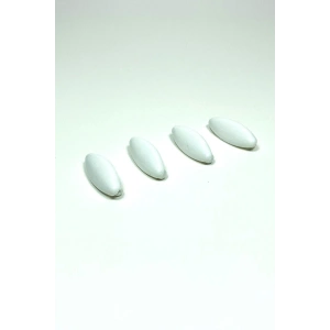 Hubrendy Tedarik 4 Adet Plastik Çengelli Eşarp Ve Şal İğnesi Beyaz 4 cm