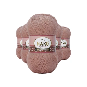 Hubrendy Tedarik 5 Adet Angora Lüks El Örgü İpi Bronz 11054