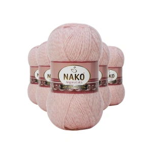 Hubrendy Tedarik 5 Adet Angora Lüks El Örgü İpi Powder 21356
