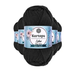 Hubrendy Tedarik 5 Adet Lotus Bikini Büstiyer Bluz Örgü İpi  K940 Siyah