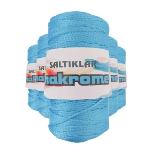Hubrendy Tedarik 5 Adet Polyester Makrome İpi 3050 Mavi 100 gr
