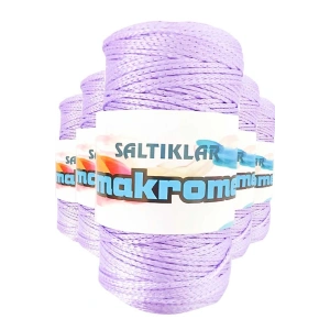 Hubrendy Tedarik 5 Adet Polyester Makrome İpi 3200 Lila 100 gr