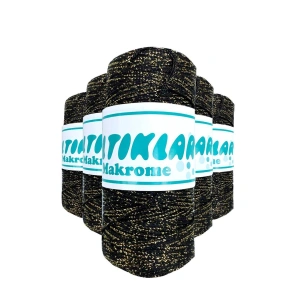 Hubrendy Tedarik 5 Adet Polyester Simli Makrome İpi S-S-60