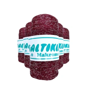 Hubrendy Tedarik 5 Adet Polyester Simli Makrome İpi SG-1560
