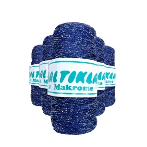 Hubrendy Tedarik 5 Adet Polyester Simli Makrome İpi SG-370