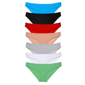 Hubrendy Tedarik 7 adet Süper Eko Set Likralı Kadın Slip Külot Set 2