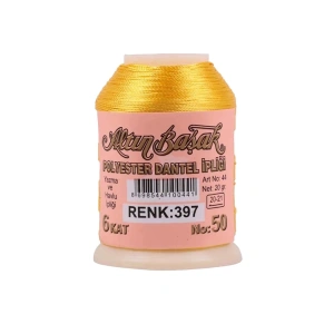 Hubrendy Tedarik Altınbaşak Oya ve Dantel İpi 20 gr - Royaleks - No: 397
