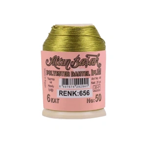 Hubrendy Tedarik Altınbaşak Oya ve Dantel İpi 20 gr - Royaleks - No: 656