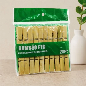 Hubrendy Tedarik Bambu Ahşap Mandal 20li