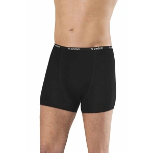 Hubrendy Tedarik Bambu Düz Renk Erkek Boxer Siyah - 1275A