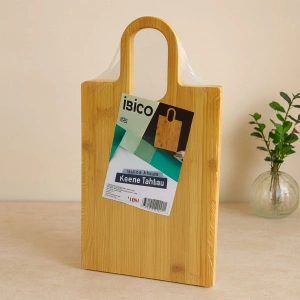 Hubrendy Tedarik Bambu Kesme Tahtası Oval Kulplu 20x37 cm