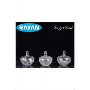 Hubrendy Tedarik Cam Şekerlik Sugar Bowl Royaleks-G-504BC