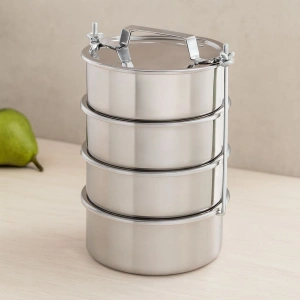 Hubrendy Tedarik Çelik Sefer Tası 14 cm - 4lü Set (4.5 cm Derinlik)