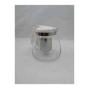 Hubrendy Tedarik Çelik Süzgeçli Cam Demlik 900 Ml. Royaleks-8882