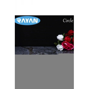 Hubrendy Tedarik Circle Tekli Yuvarlak Cam Kahvaltılık Royaleks-81474