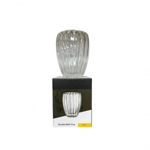 Hubrendy Tedarik Çizgili Kulpsuz Bardak 350 ml