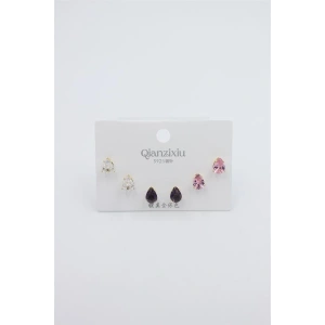Hubrendy Tedarik Çoklu Set Küpe - Altın
