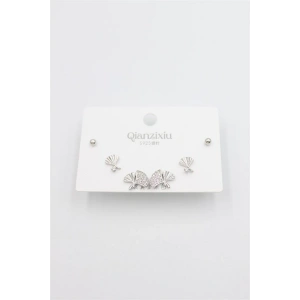 Hubrendy Tedarik Çoklu Set Küpe - Gümüş