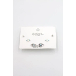 Hubrendy Tedarik Çoklu Set Küpe - Gümüş