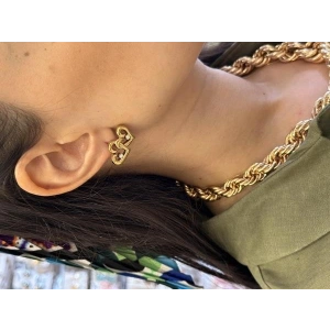 Hubrendy Tedarik Kalp Küpe - Altın