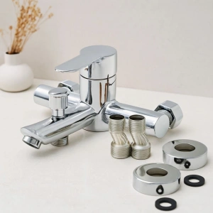 Hubrendy Tedarik Krom Aç-Kapa Banyo Bataryası KTX-2640
