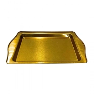 Hubrendy Tedarik Küçük Boy Gold Tutmalı Tepsi