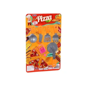 Hubrendy Tedarik Küçük Pizza Oyuncak Seti 40x25 cm 9 parça