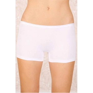 Hubrendy Tedarik Likralı Süprem Bayan Boxer Short Beyaz 2100B